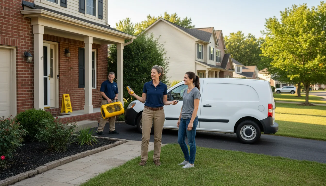 Residential water damage restoration in Palmyra, IL